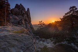 Sonnenaufgang am Hamburger Wappen von Stephan Schulz