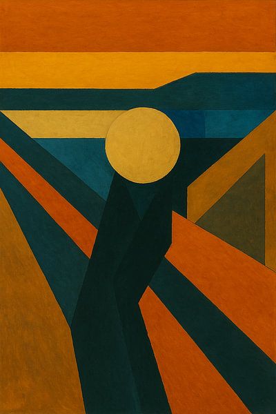 Abstract 'The Scream' painting. by Johannes