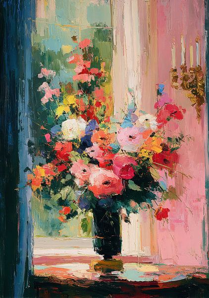 Boeket bloemen bij het raam van Niklas Maximilian