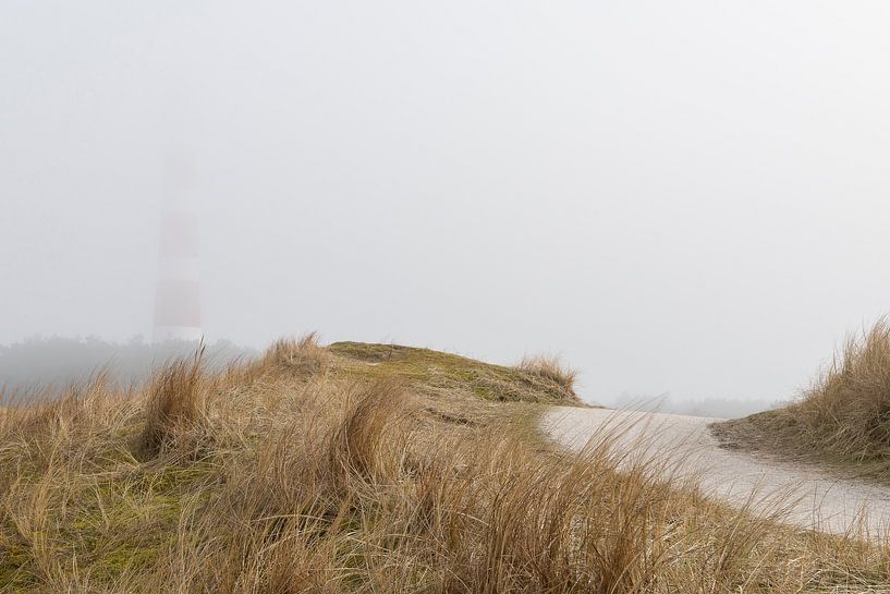 Nebel um den Leuchtturm von Ameland von Rob IJsselstein