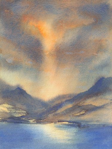 Heldere lucht boven de bergen