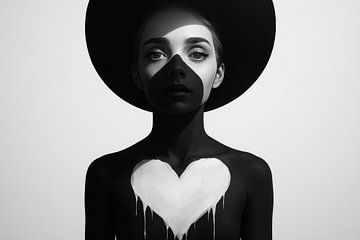 Portrait en ombre avec un large chapeau sur Imperial Art House