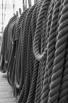 Ship ropes on board