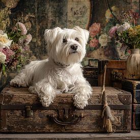Malteser Hund Jahrgang von Creations_by_brigitte