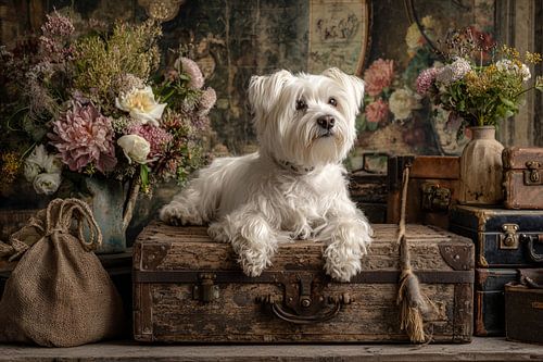 Maltezer hond vintage
