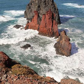 Felsen im Meer auf Madeira von Map of Joy