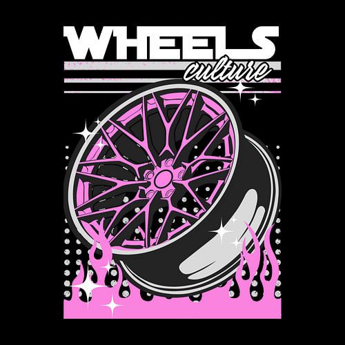 Wheels Culture, velg jdm color pink with fire