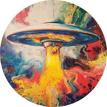 Ufo lancering abstract
