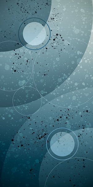 Marineblauwe digitale kunst van Laura Wubben