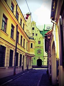 Rue à Riga, Lettonie