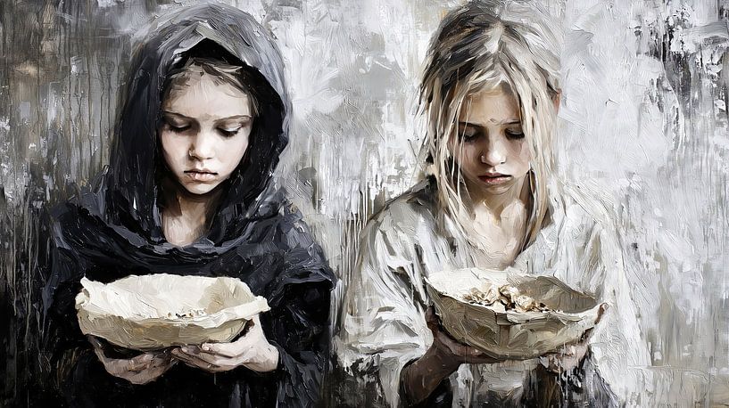 Mädchen mit leeren Schalen von Frank Heinz