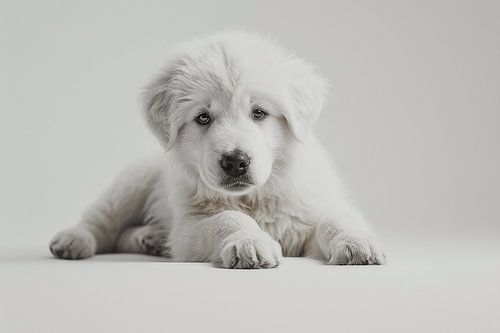 The Pyrenean Mountain Dog puppy