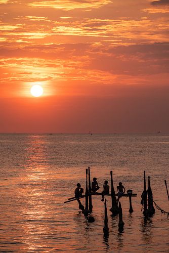 rode zonsondergang van Peter Timmerman