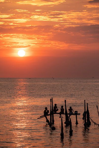 rode zonsondergang van Peter Timmerman