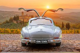A Mercedes 300 SL at sunset by Tilo Grellmann