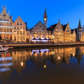 Graslei, Gent in der Abenddämmerung von Marcel Tuit