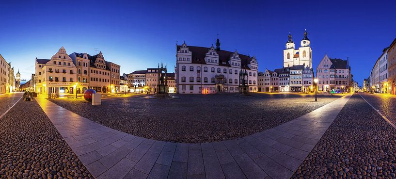 Luther Stad Wittenberg -Panorama van Frank Herrmann