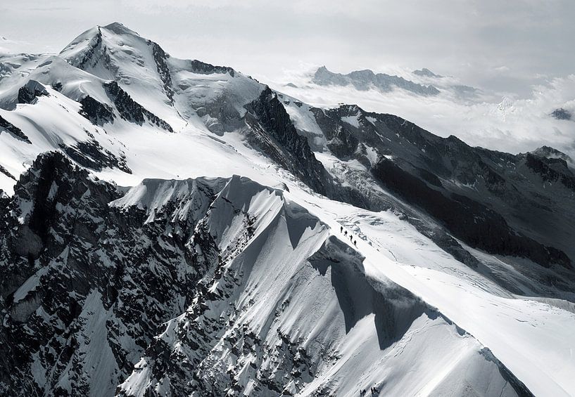 Alpinisten op de Breithorn van Menno Boermans