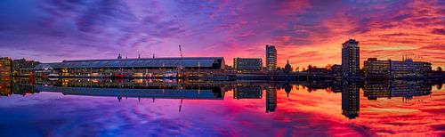 Panorama van het uitzicht over het IJ in Amsterdam, 2016 - 2