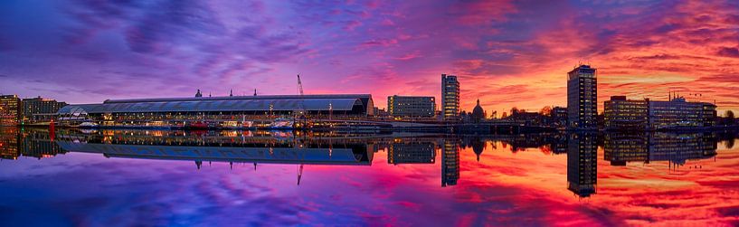 Panorama of the view across the IJ River in Amsterdam, 2016 - 2 by Amsterdam.Photos