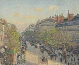 Boulevard Montmartre, Schemering, Camille Pissarro van Meesterlijcke Meesters thumbnail