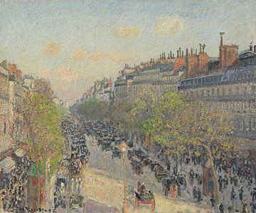 Boulevard Montmartre, Schemering, Camille Pissarro