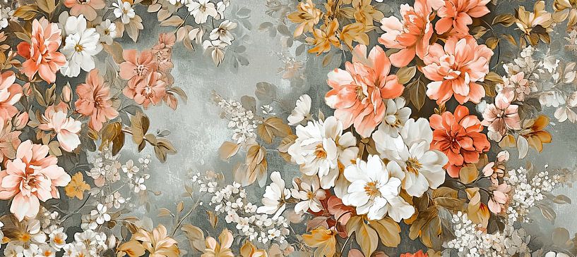 Terracotta Flowers by Wonderful Art