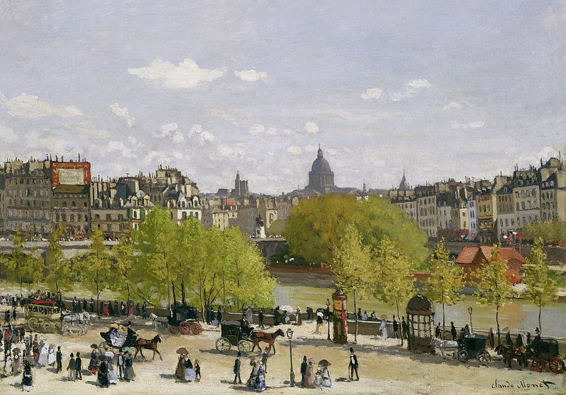 Claude Monet,Parijs Louvre Wharf van finemasterpiece