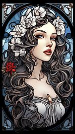 Art Nouveau (stained glass) by Harry Herman