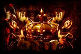 La grenouille, le roi et les Fleurs sur Helga Blanke