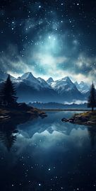 Lac de montagne en hiver