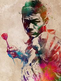 Joueur de fléchettes art sportif #fléchettes sur JBJart Justyna Jaszke