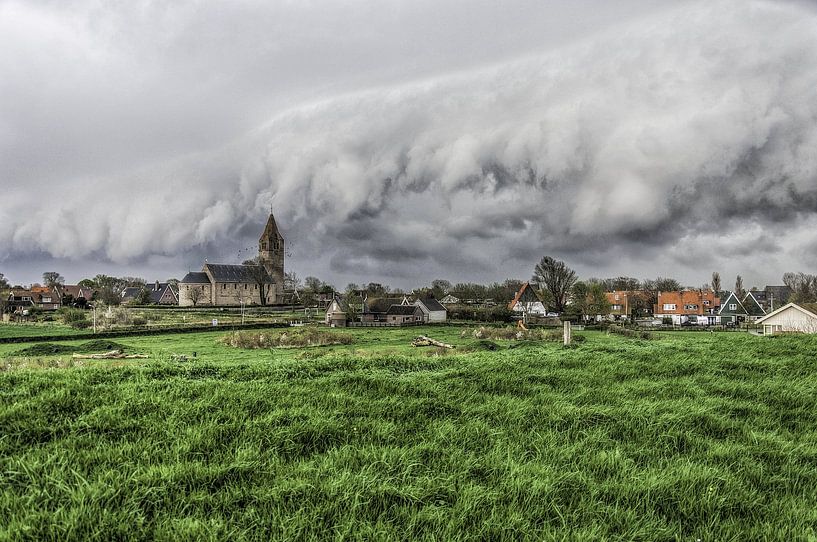 Shelf Cloud in Oosterland van Sidney Portier