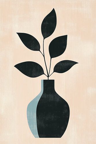 Two-tone Vase in Black & Blue