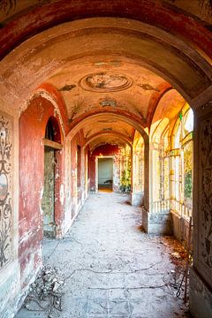 Sunset in Abandoned Hallway. by Roman Robroek - Photos of Abandoned Buildings