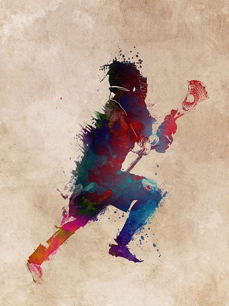 Lacrosse sport art #lacrosse #sport by JBJart Justyna Jaszke