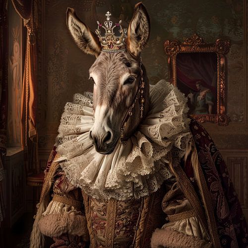 Koninklijke ezel - Barok dierenportret