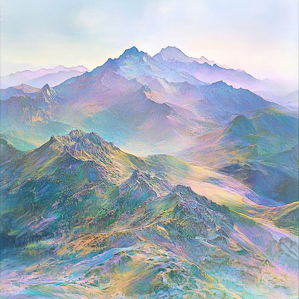 Berglandschaftsmalerei von Abstraktes Gemälde