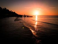 Sunset in the sea
