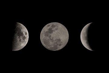 La Lune en trois phases