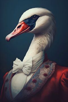 Chic Swan Portrait by But First Framing