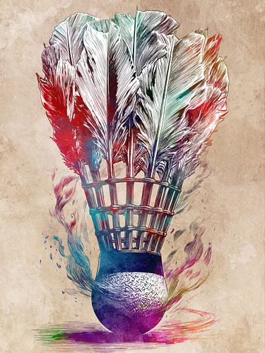 Badminton sport art #badminton by JBJart Justyna Jaszke