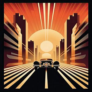 Art Deco Auto Poster