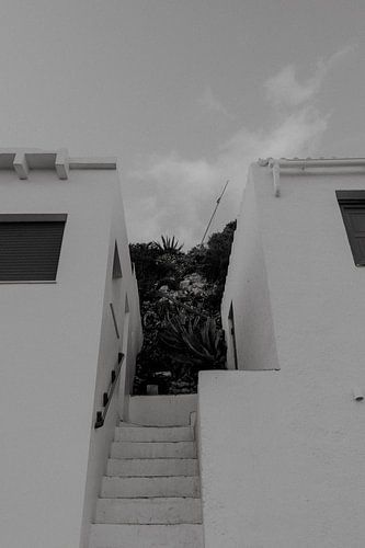 White houses on the beach of Cala del Portitxol. Jávea, Spain