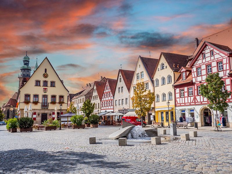 Skyline marketplace of Lauf an der Pegnitz Bavaria ,Germany by Animaflora PicsStock