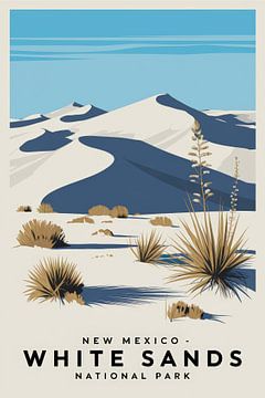 New Mexico - Nationaal park White Sands van Poster Art Shop