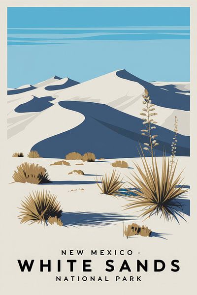New Mexico - White Sands National Park by Poster Art Shop