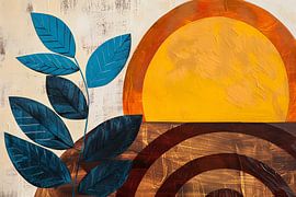 Geometric leaves by Poster Art Shop