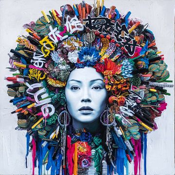 Asia Girl - Street Art - Urban 04