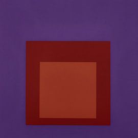Josef Albers - Hommage an das Quadrat, violett, rot, hohe Auflösung von Vivanne